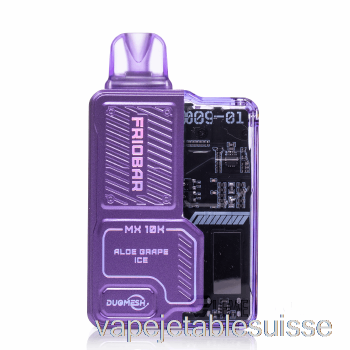 Vape Suisse Freemax Friobar Mx 10k Glace Jetable à L'aloès Et Au Raisin